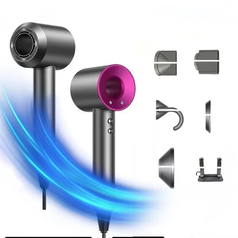 High-speed bladeless hair dryer, professional negative ion hair dryer, quick drying, powerful 1600W home styling tool