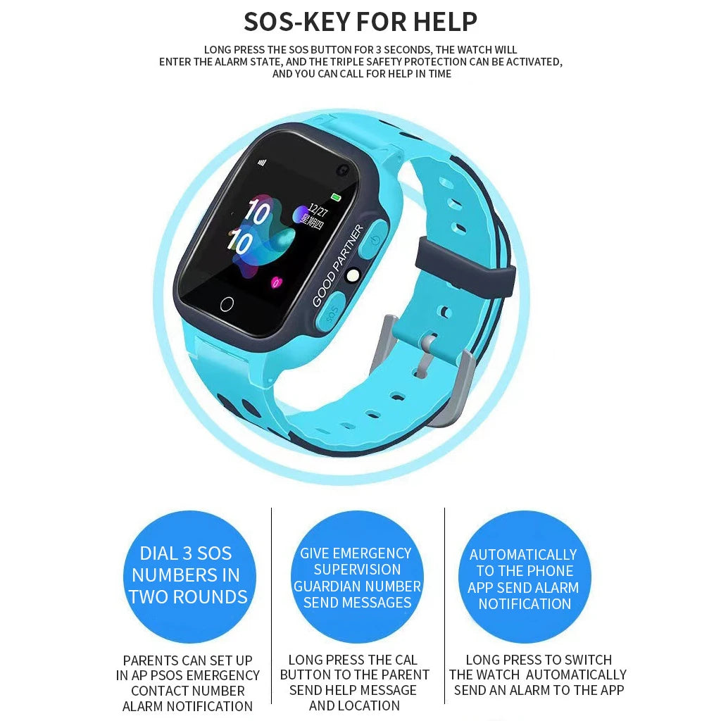 Smartwatch Wrist Kids Smart Watch For Children Electronic Digital Connected Wristwatch Clock Boy Girl Child GPS Tracker On Hand