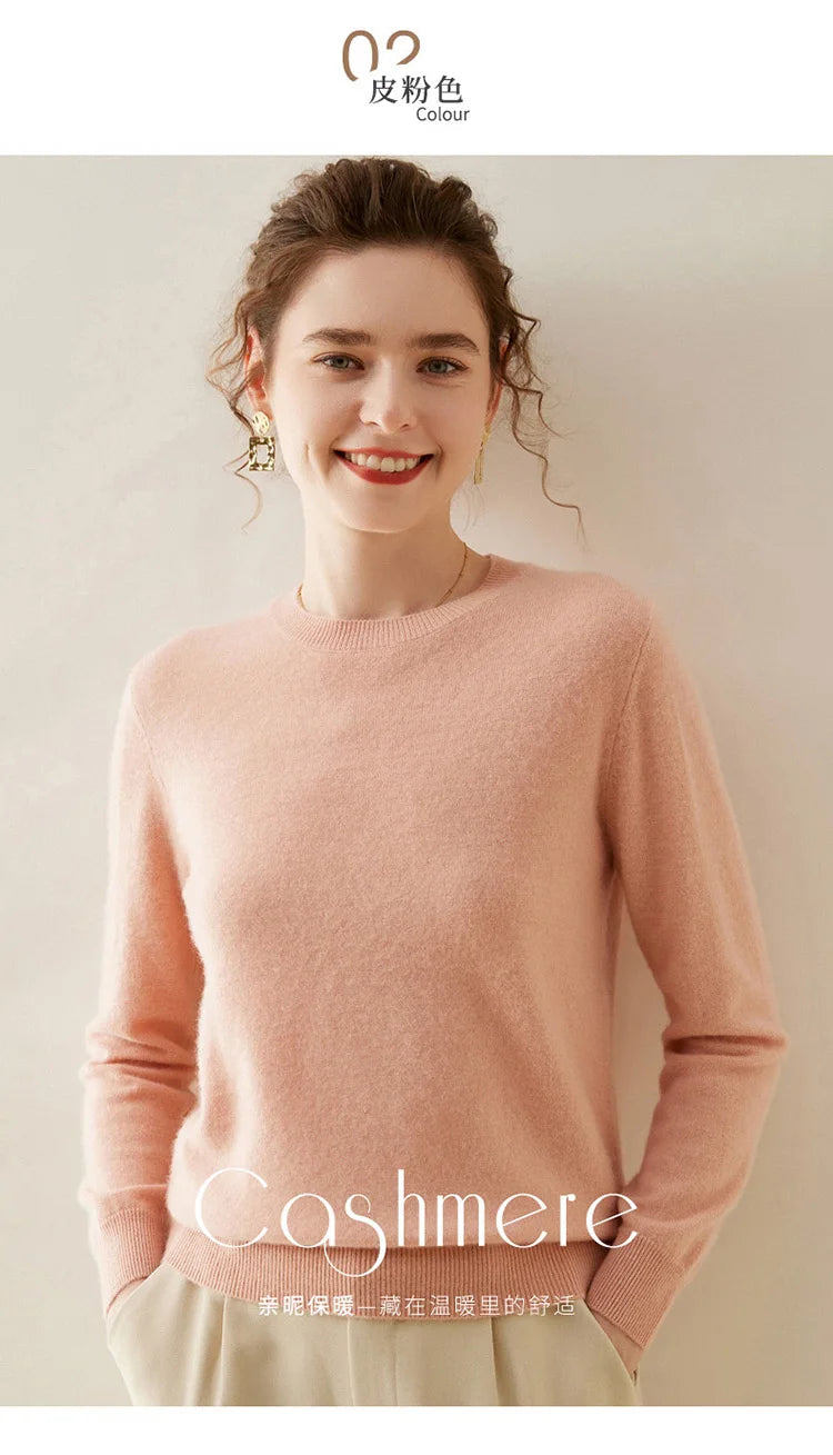 WinvyNee Cashmere Women Sweater Long Sleeve O neck Merino Wool Jumper Solid Knitwear Casual Pullover Tops Jumper Autumn A1054001