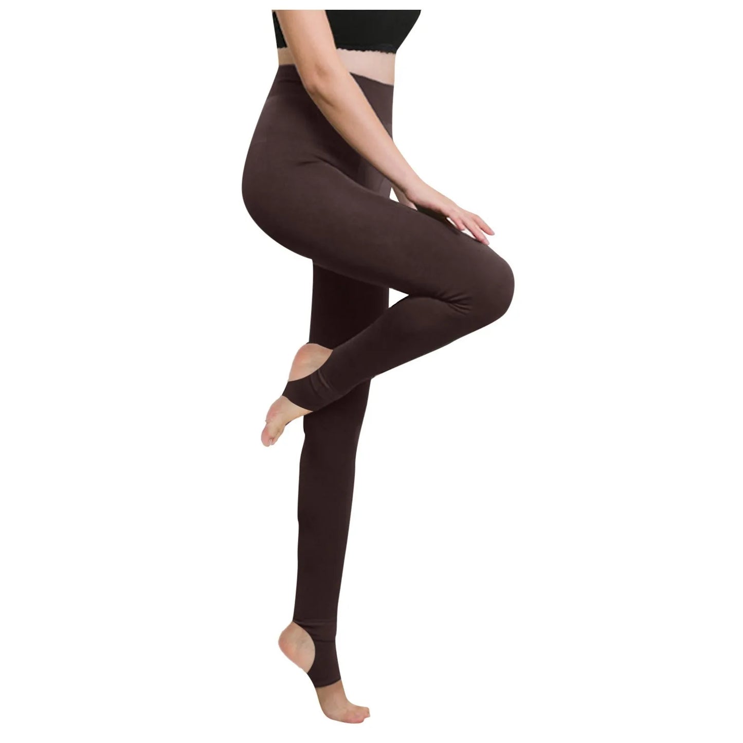 Women's Autumn Winter One-Piece Footed Leggings Stretchy Slimming Warm Leggings Versatile Pantyhose for Commuting Outerwear