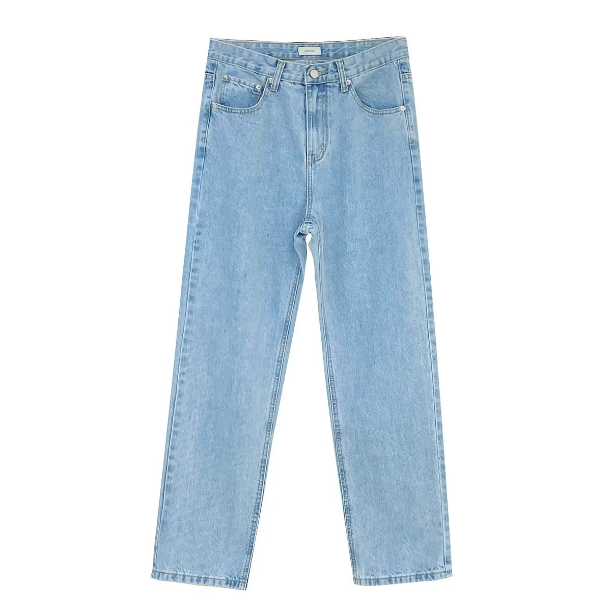 New 2026 Men's Designer High-end Straight-leg Jeans Korean Vintage Light Blue Jeans Menswear Clothing Cowboy Work Pants Man