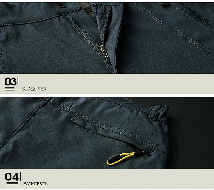 Trekking Outdoor Jackets for Men Autumn Classic Waterproof Rain Coats Hooded Camping Man's Rainwear Hiking Jacket and Pants