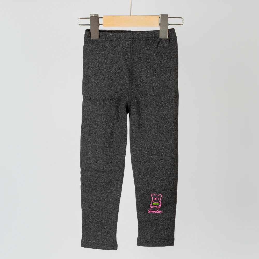 Girls Winter Fleece-lined Leggings Thermal Tights for Outdoor Wear Thickened Warm Pants Multi-Color Cute Patterns