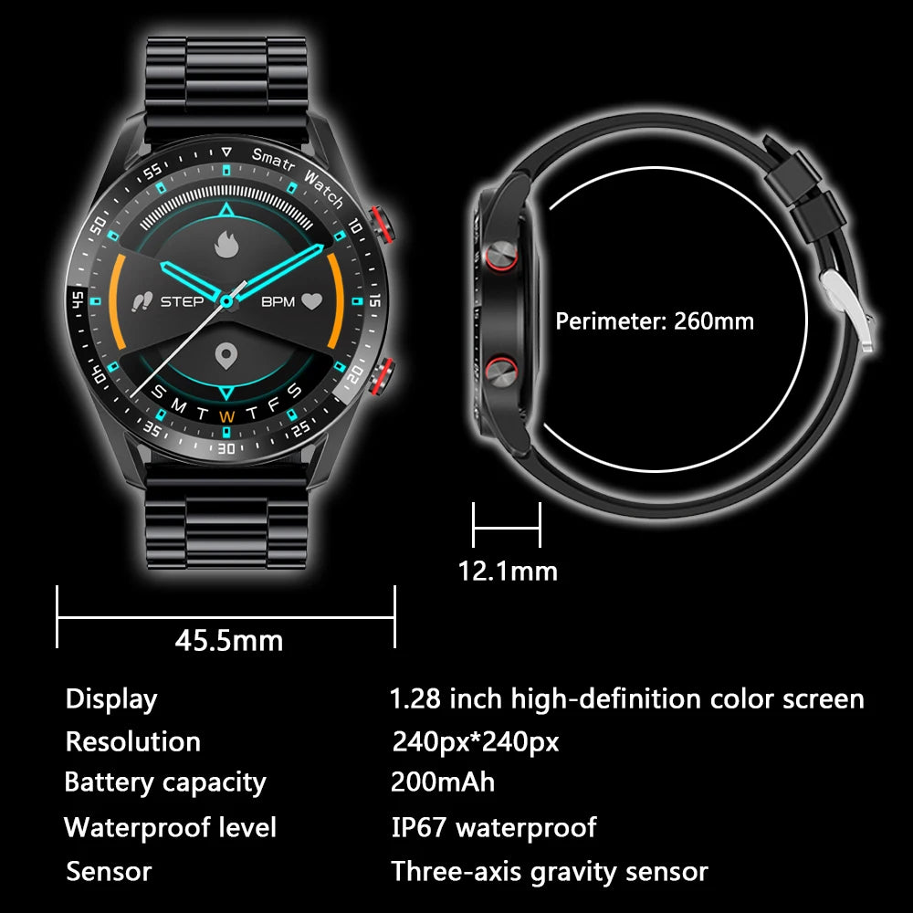 ECG+PPG Bluetooth Call Smart WatchMen Health Heart Rate Blood PressureFitness Sports Watches Man SportsWaterproof Smartwatch