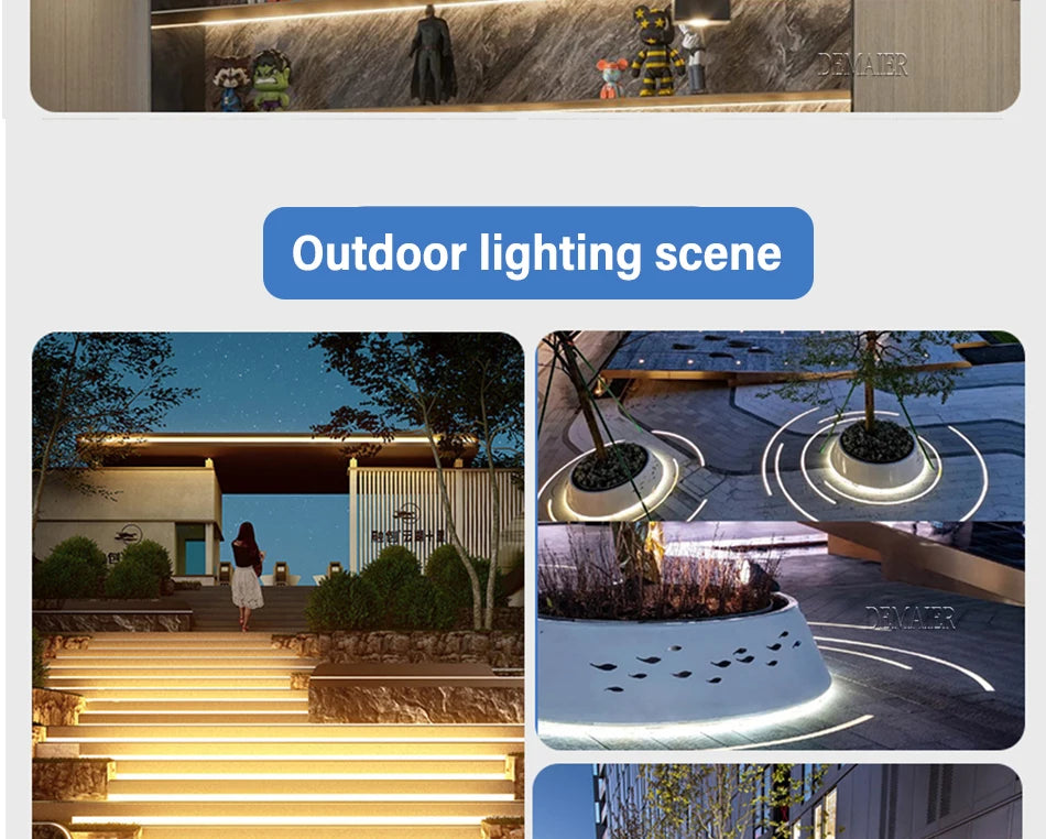 COB LED Strip 360leds/M High Bright EU Plug 220V CRI RA90 Waterproof Outdoor Garden FOB LED Tape For Bedroom Kitchen Lighting