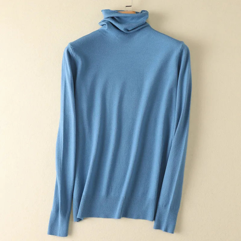 2026 Women Sweater Femme Autumn Turtleneck Sweater Pink Soft Material Women White Sweater jumper Pullovers Tricot Pull Femme