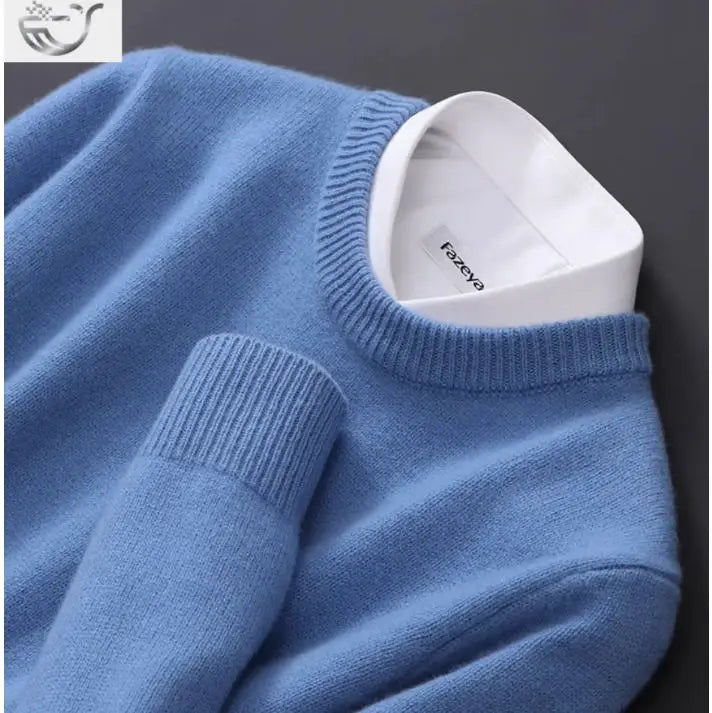 2025 Cashmere Sweater O-neck Pullovers Men's Loose Oversized M-3XL Knitted Bottom Shirt Autumn Winter New Korean Casual Men Top