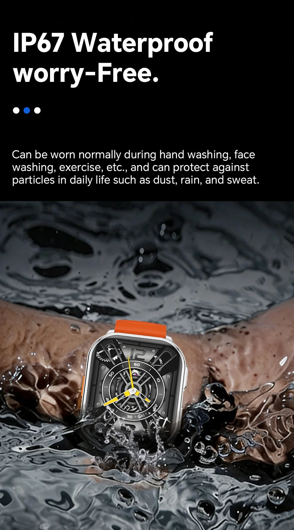 New Smart Watch 2.01" 30W Camera LED Torch 256MB Memory 670mAh Waterproof Health Monitoring 100+ Sports Mode BT Call Smart Watch