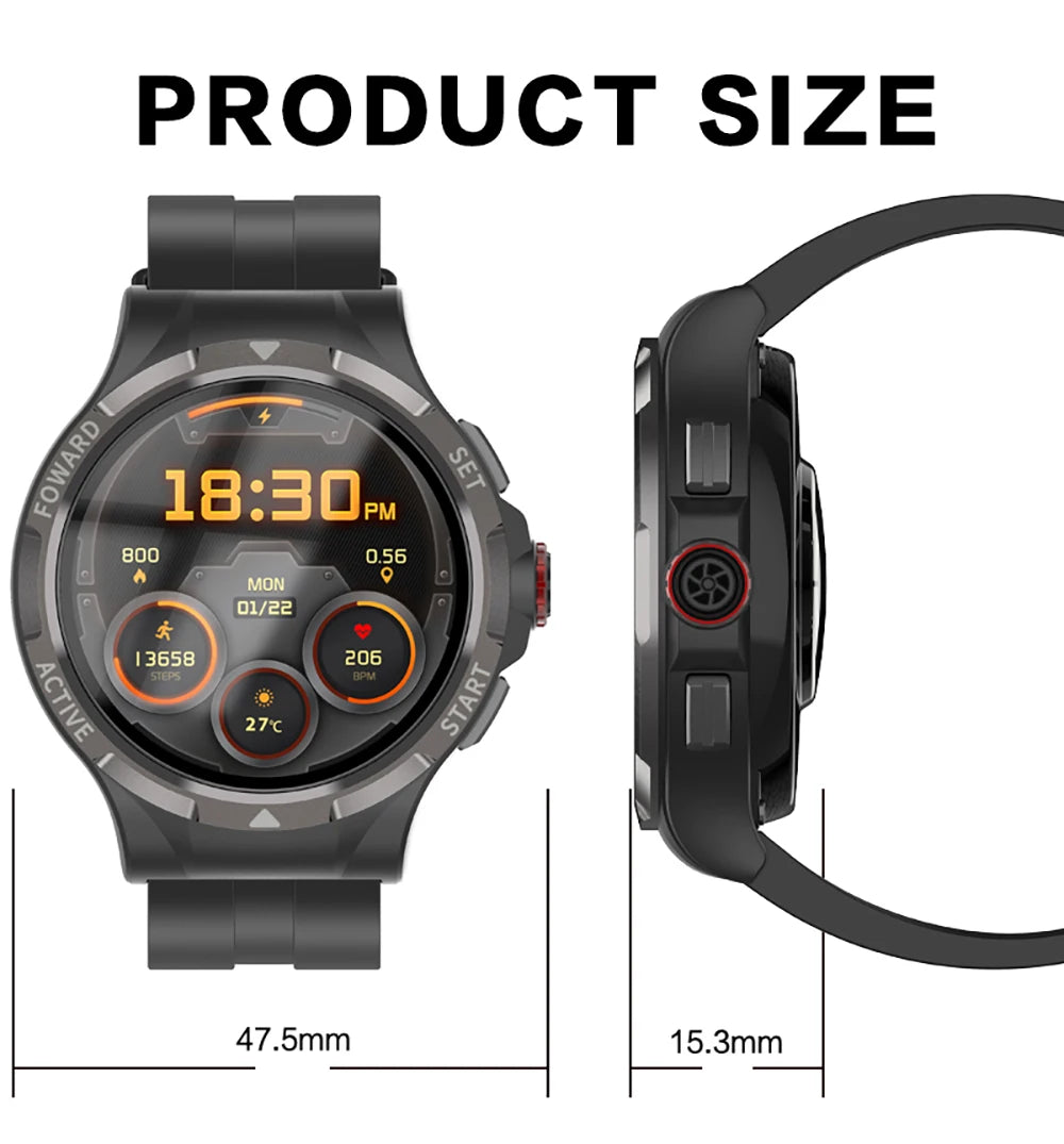 New 4G Video Call Men SIM Card Smart Watch GPS WIFI 120° Rotary Camera Bracelet 4GB RAM 64GB ROM Sports Heart Rate Smartwatch