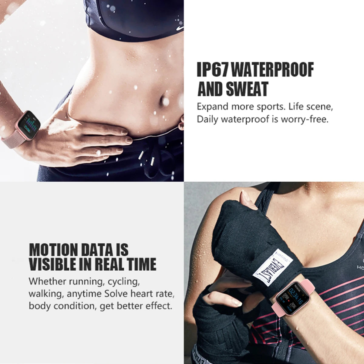 Smart Watch For Women 1.4 Inch Sports Fitness Tacker Message Reminder Health Monitoring Heart Rate Sleep Waterproof Smartwatch