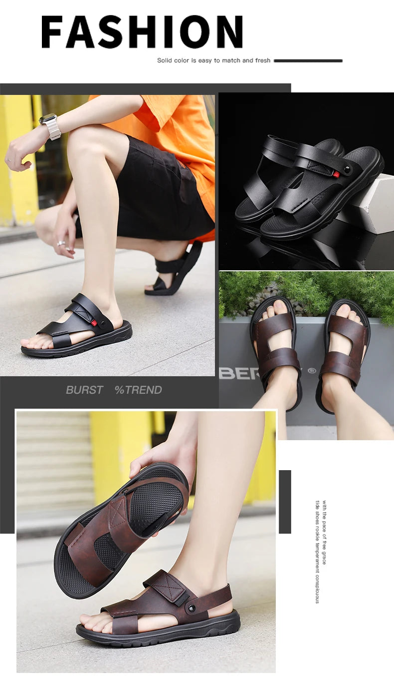 Sandals Men's Summer 2025 Casual Dual-Purpose Large Size Beach Shoes Outdoor Non-Slip Slippers Wading and River Tracing Shoes