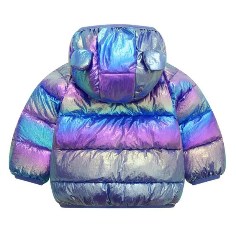 Chaqueta acolchada de algodón con capucha para niños, chaquetas de algodón para otoño e invierno, abrigo dulce para niñas y niños, ropa de abrigo cálida para bebés, 2-7T