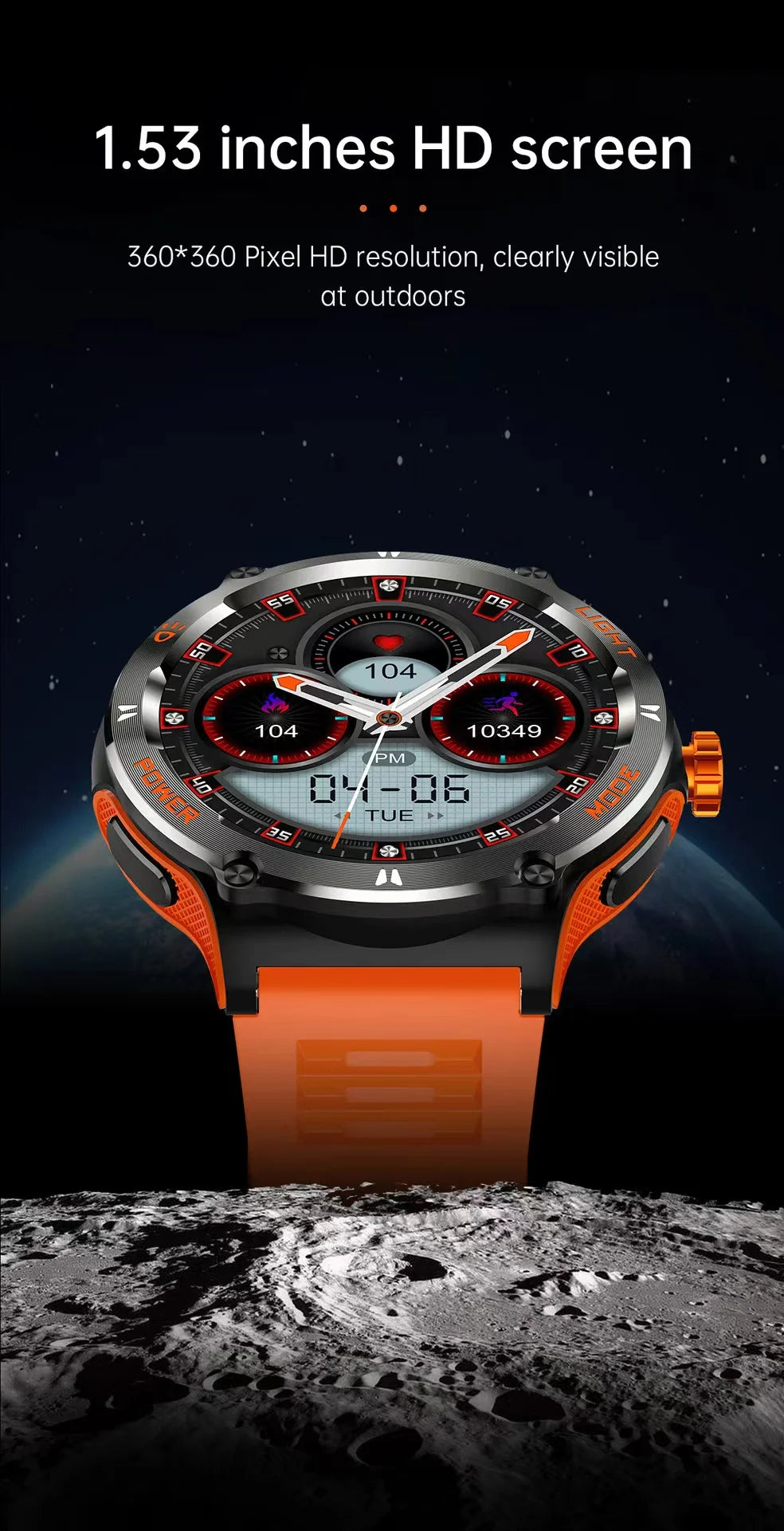 New Flashlight watch For  GPS NFC Smart Watch Men  AMOLED Screen Heart rate Bluetooth Call IP68 Waterproof Man Watch 500mAh