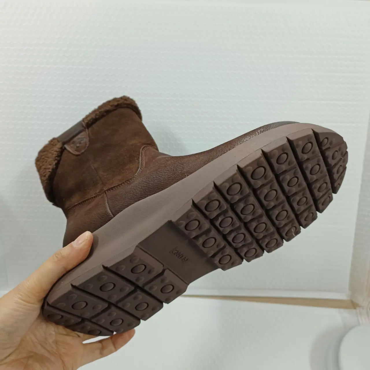 Koznoy 5cm Natural Genuine Leather Chunky Cow Spring Rubber Ankle Boots Soft Soled Winter Plush Flats Booties Autumn Women Shoes