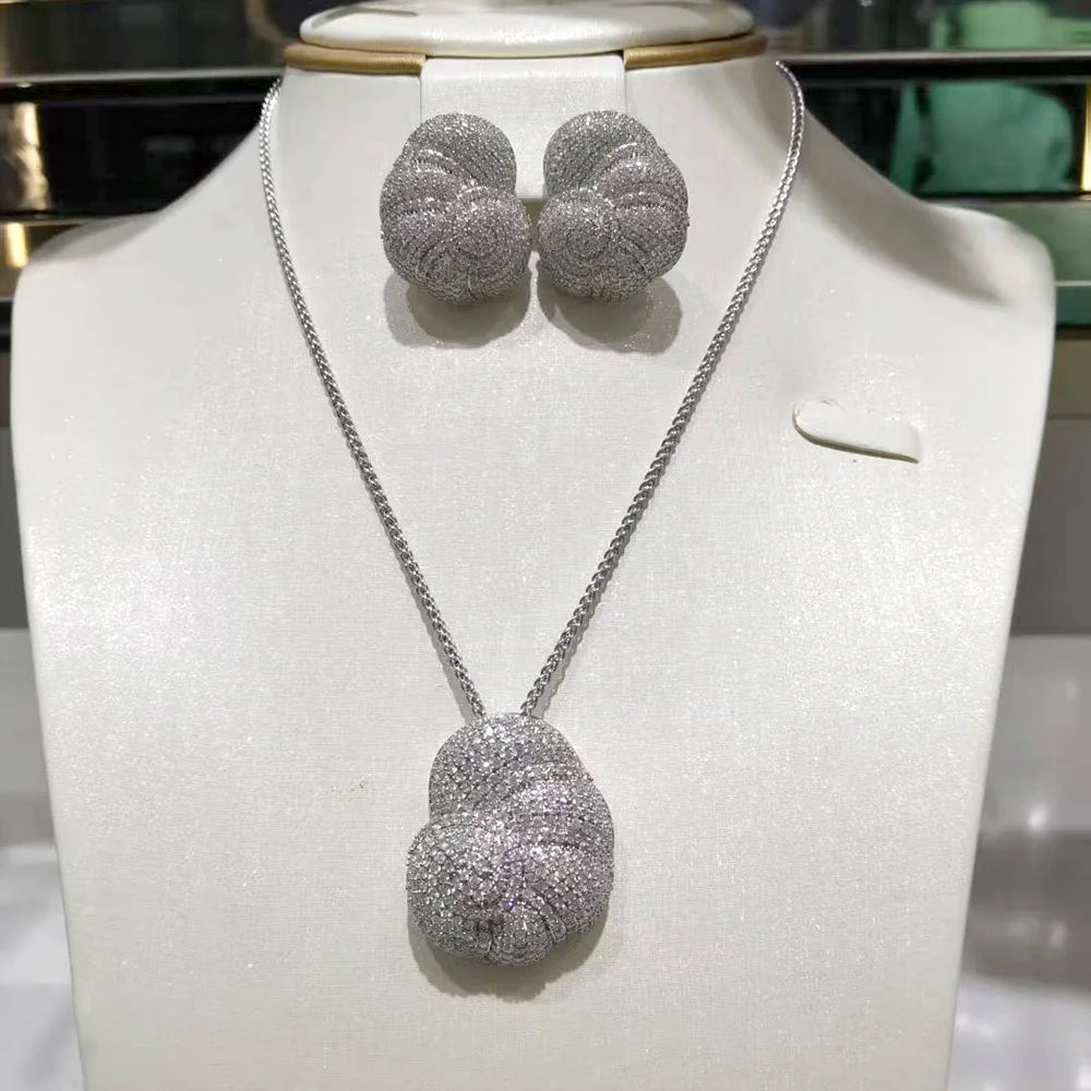 GODKI New Bowknot African Jewelry Sets for Women Wedding Luxury Naija Dubai Jewelry Set Cubic Zirconia Bridal Jewelry Sets