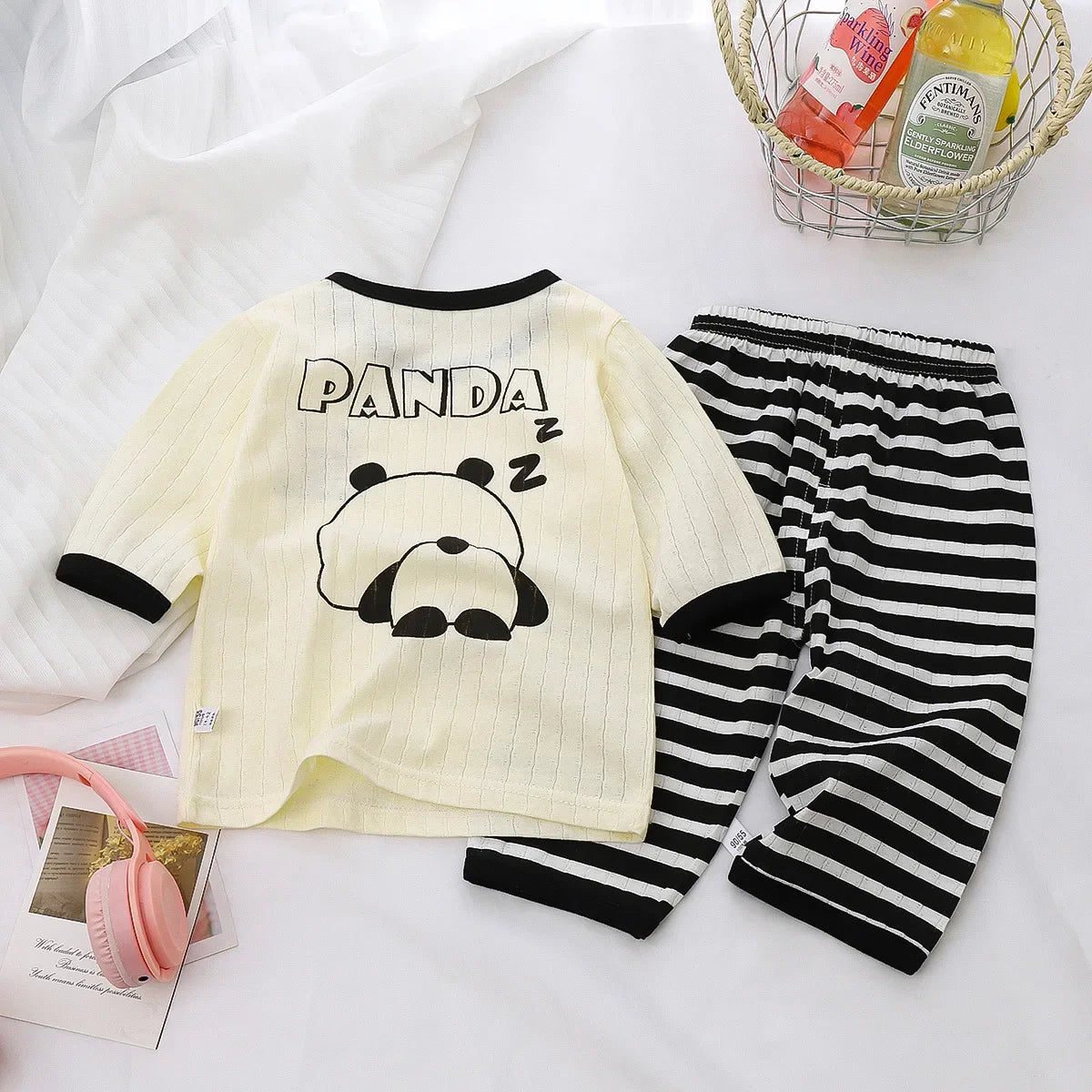Baby Nightwear Pyjamas Kids Cartoon Homewear Clothes Baby Pajamas Sets Cotton Child Pajamas Toddler Short Sleeve