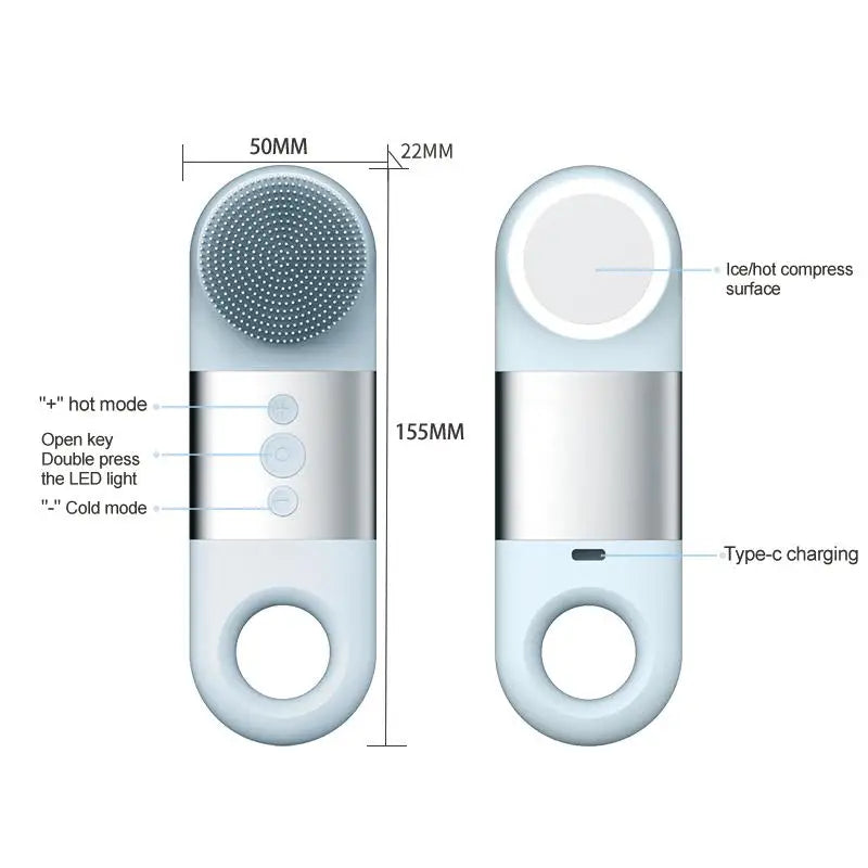 New Silicone Electric Massage Cleanser Face Washer Skin Face Makeup Remover Rechargeable Face Brush Face Exfoliating Tool