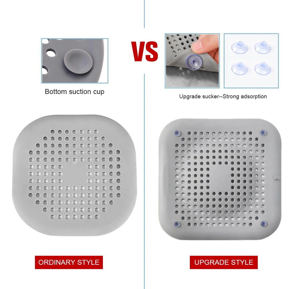 Sink Strainer Shower Drain Plug Hair Catcher Bathtub Shower Kitchen Sink Sewer Hair Filter Screen Silicone Bathroom Accessories