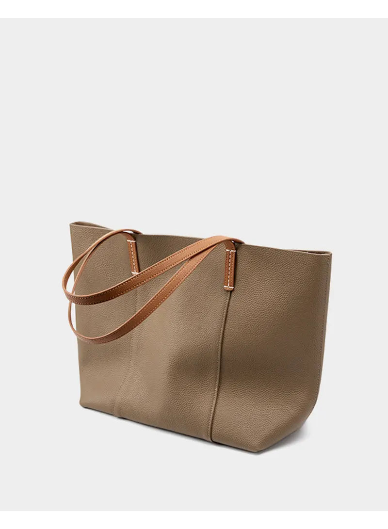 100% Genuine Leather Women's Tote Bags Luxury Designer Large Capacity Women Shoulder Bag Soft Cowhide Female Handbags 2378