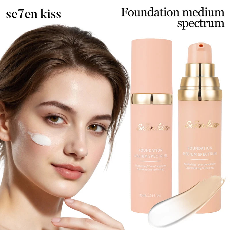 Color Changing Liquid Foundation, Waterproof and Sweat Resistant, Durable Formula, Light Fitting, Natural Makeup Effect