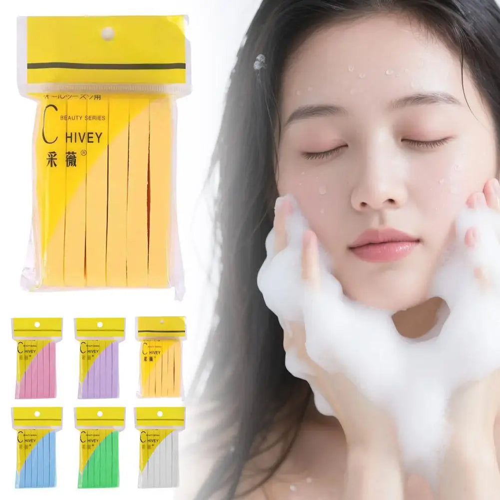 12PCS Facial Sponge Compressed, Face Cleansing Sponge Cosmetic Wet Puff Dry Wet Makeup Facial Sponge Round Wash Face Sponges