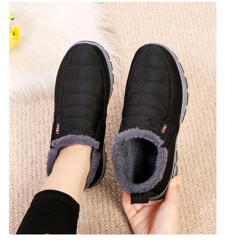Waterproof Winter Boots for Women 2025 New Plush Snow Boots Women Ankle Boots Warm Black Couple Cotton Couples Platform Shoes