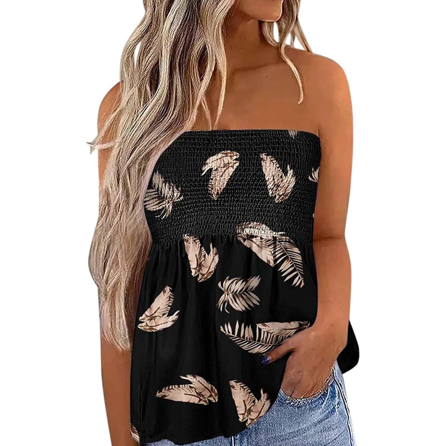 2022 Women Sexy Tube Top Summer Women Casual Tank Crop Tops Solid Color Elastic Design Backless Breathable Strapless Tops