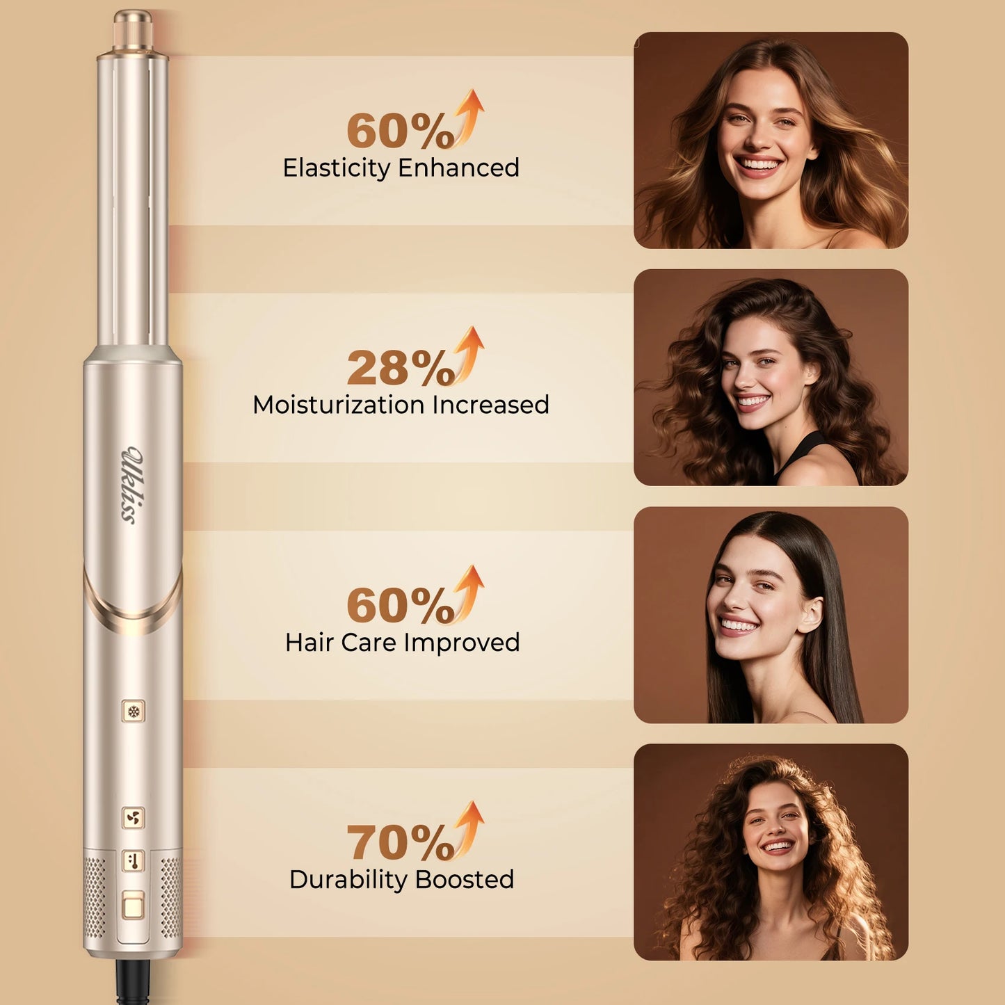 Hair Dryer 8 in 1 Hair Styler Tools Complete Set Salon Brushless Motor 110000rpm Professional Blower Dryerr With Comb