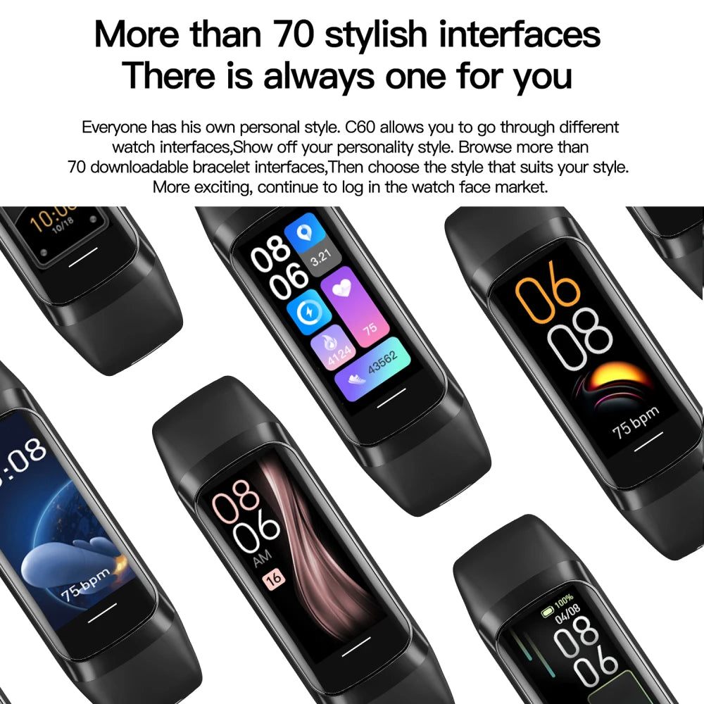 696 Smart Watches 1.1-Inch AMOLED Screen Blue Tooth Call Measurement Temperature Heart Rate Sleep Sports Health Bracelet Women