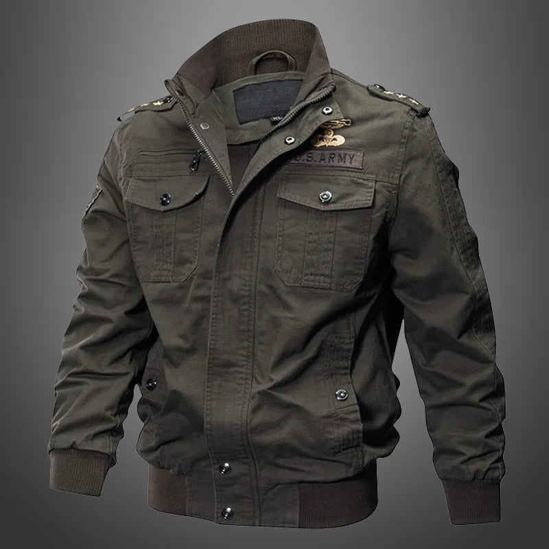 2024 Men's Tactical Jacket Autumn Winter Fleece Tactical Jackets Men Casual Multiple Pockets Windproof Outdoor Workwear Coat