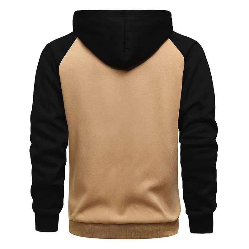 2024 Men's Jacket Fashion Spliced Autumn Jackets for Men Fleece Long Sleeve Coat Man Casual Hoodies Streetwear Men's Coats