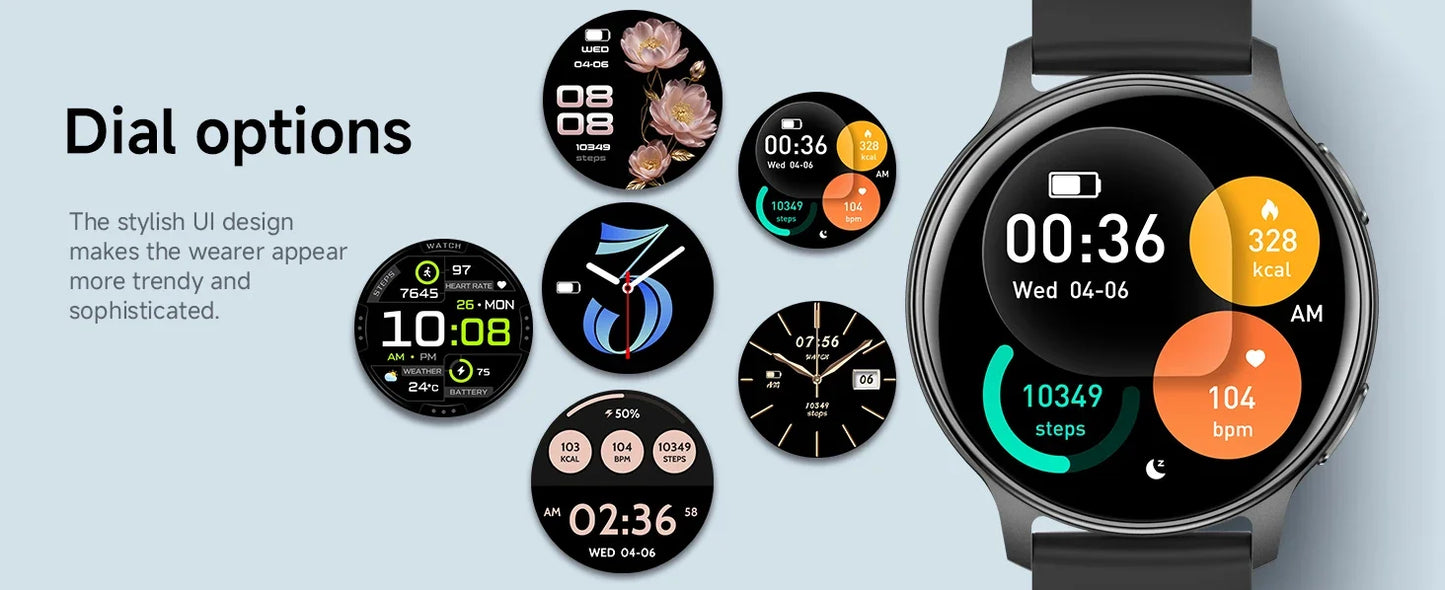 Smart Watch 100+ Sports Modes Health Monitoring Heart Rate Monitoring GPS Outdoor Compass Women’s Health Bluetooth Smart Watch