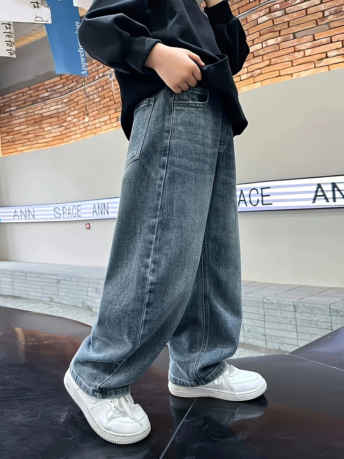 Boy's Jeans, Boy's All-Season Loose Trendy Jeans, Street Casual Hip-Hop Pants, Festival-Style Pants