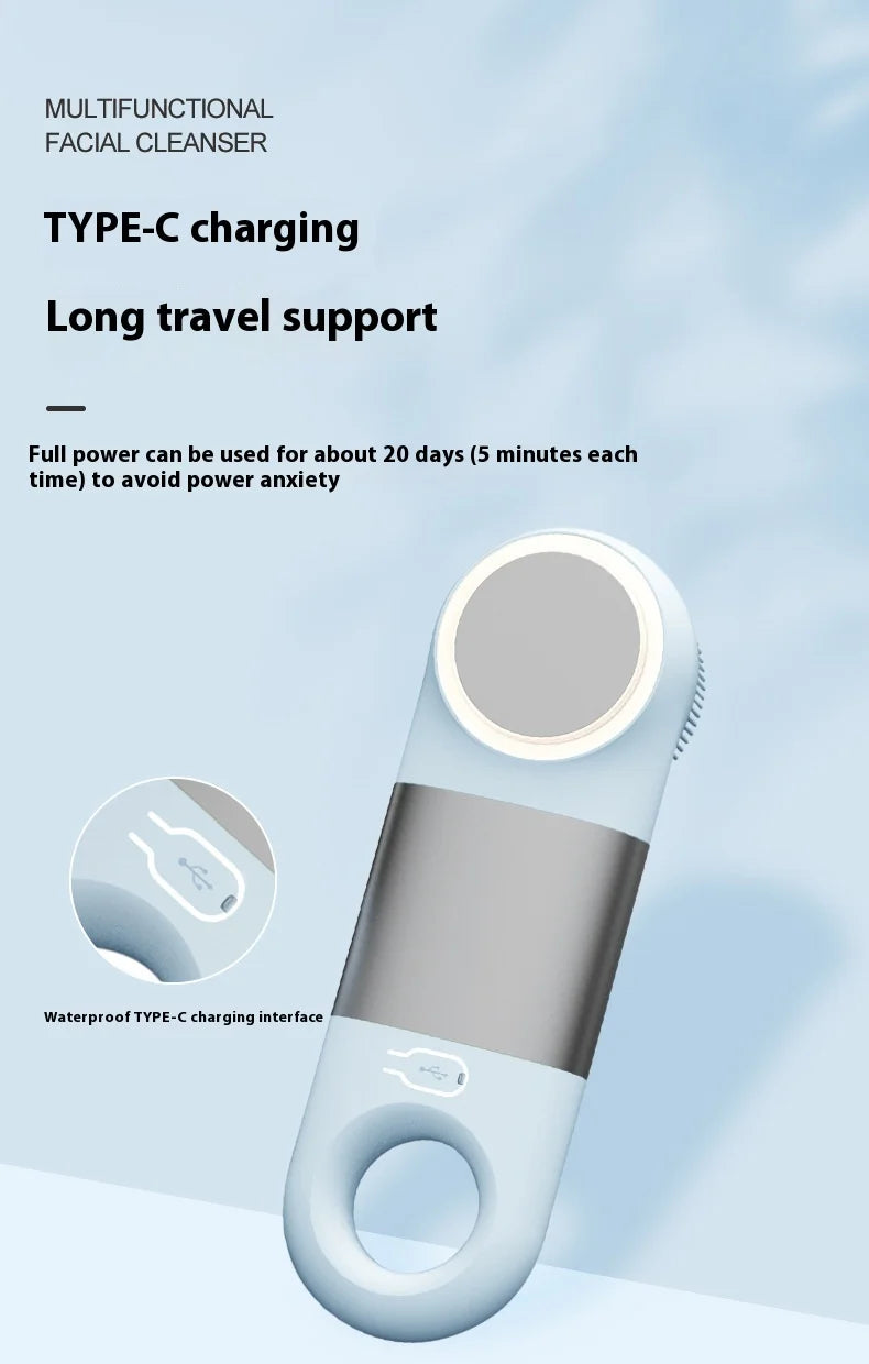 New Silicone Electric Massage Cleanser Face Washer Skin Face Makeup Remover Rechargeable Face Brush Face Exfoliating Tool