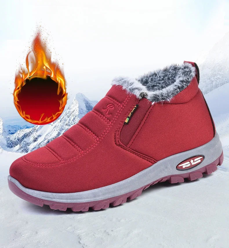 New Winter Snow Boots Outdoor suede anti slip shoes Men Casual Warm Fur Boots Comfortable elderly cotton shoes Zapatos Hombre