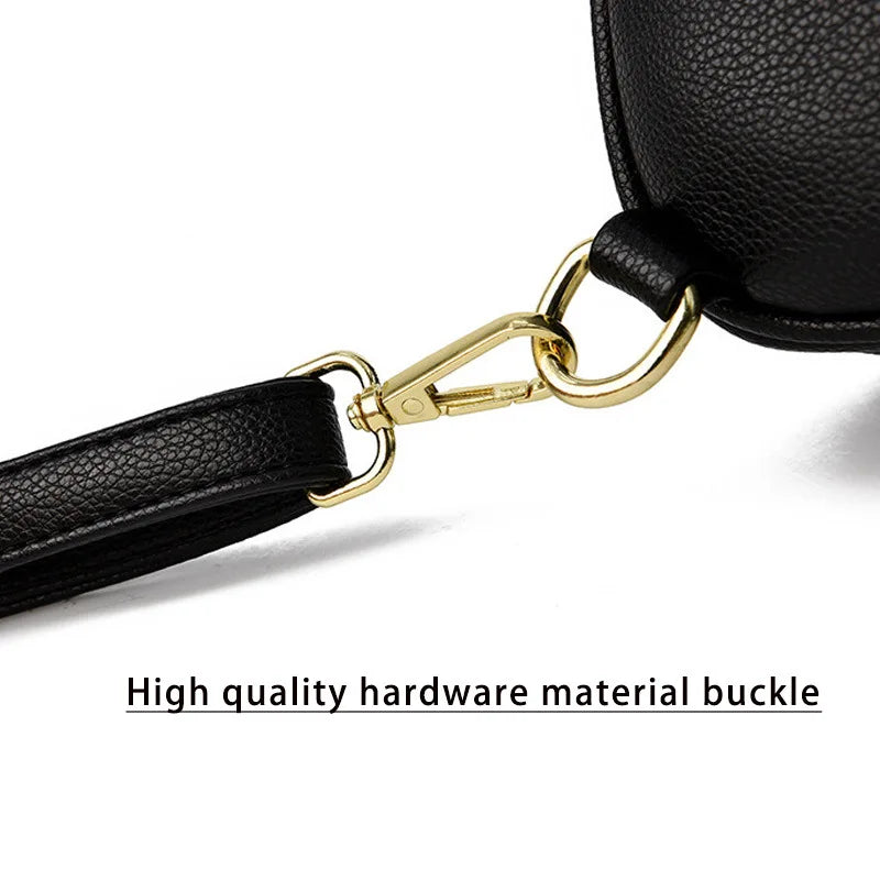 Women's Small Backpack, Light and Multifunctional, High Quality PU Handbag, One Shoulder Sling Student Handbag, Four Seasons