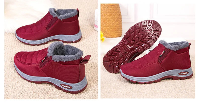 Waterproof Winter Boots for Women 2025 New Plush Snow Boots Women Ankle Boots Warm Black Couple Cotton Couples Platform Shoes