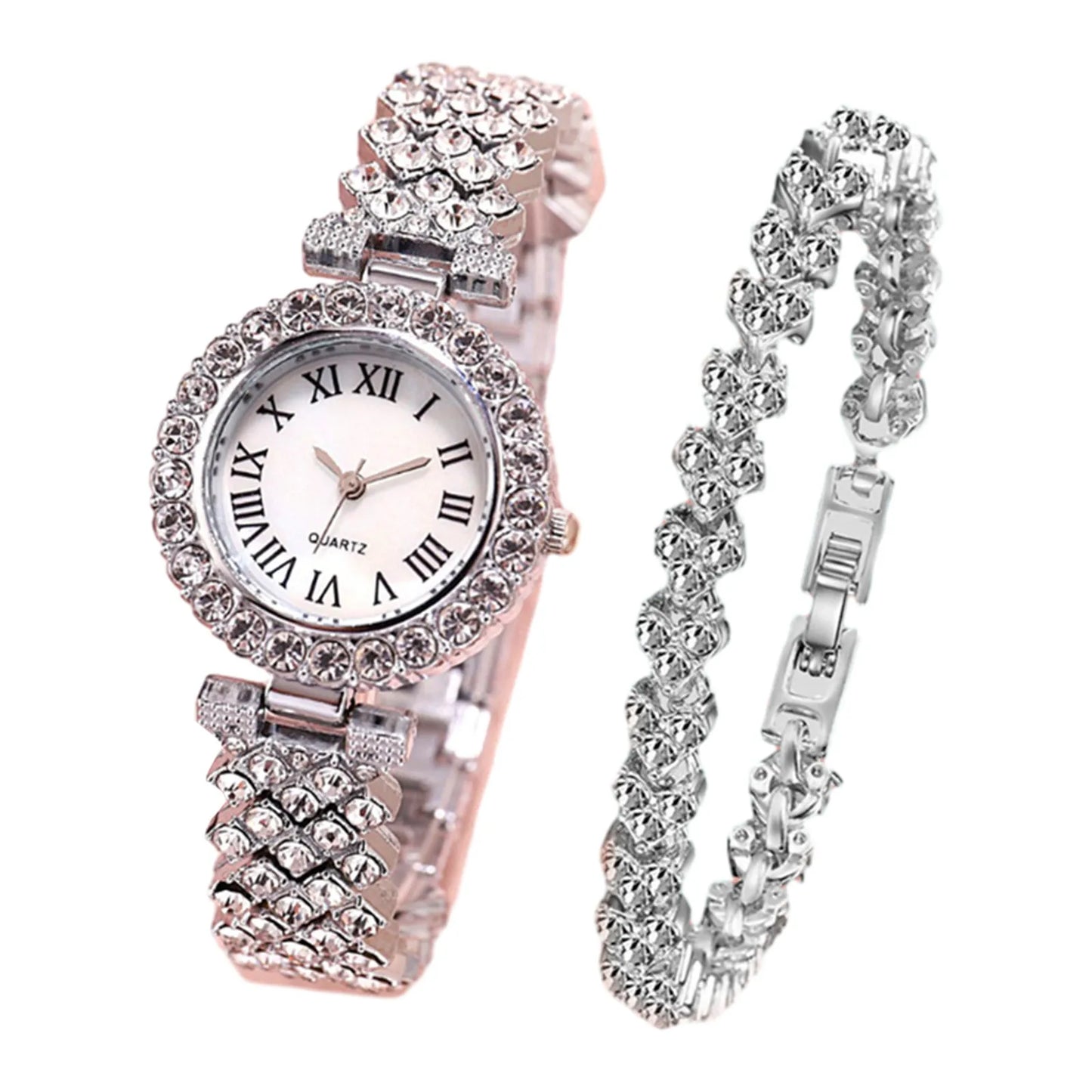 Watch For Women Watches 2024 Luxury Watch Luxury Brand Reloj Mujer Watch Bracelet Set Diamond Steel Band Quartz Watch Wrist Watc