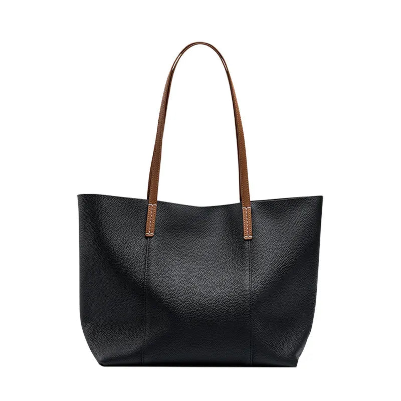100% Genuine Leather Women's Tote Bags Luxury Designer Large Capacity Women Shoulder Bag Soft Cowhide Female Handbags 2378