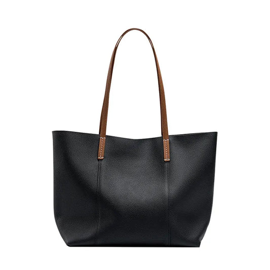 100% Genuine Leather Women's Tote Bags Luxury Designer Large Capacity Women Shoulder Bag Soft Cowhide Female Handbags 2378