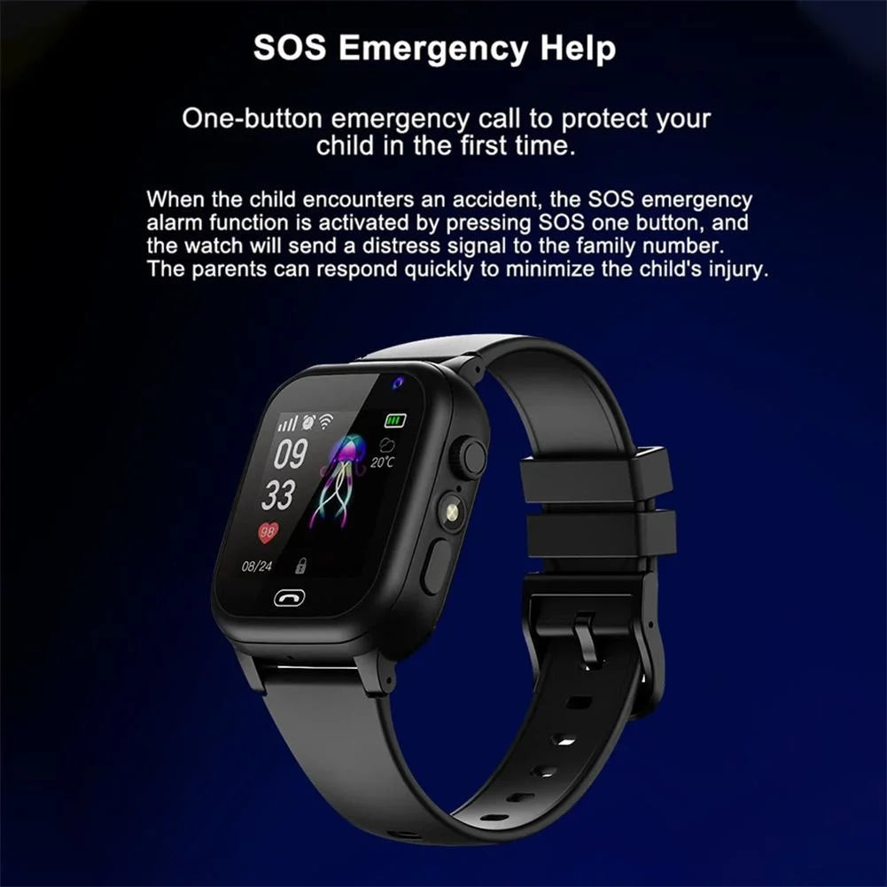 4G Kids Smart Phone Watch SOS GPS Call LBS Tracker Location Sim Card Clock Camera Chat Waterproof Smartwatch Boys Girls Gifts