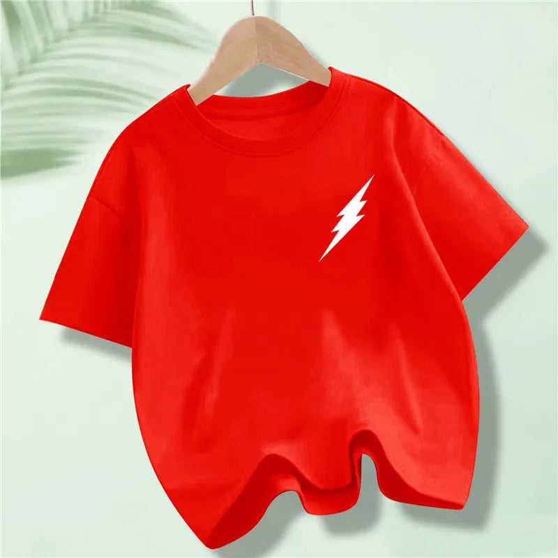 Camisetas divertidas con diseño de batería de energía 100% para niños pequeños, camisetas gráficas de manga corta para niños y niñas