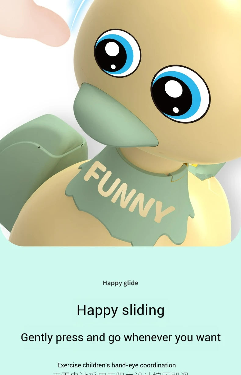 Baby Toy Cartoon Swing Duck Toy Press Vehicles Glide Animal Inertia Pull Back Cars Early Educational crawling Toy Toddlers Gifts
