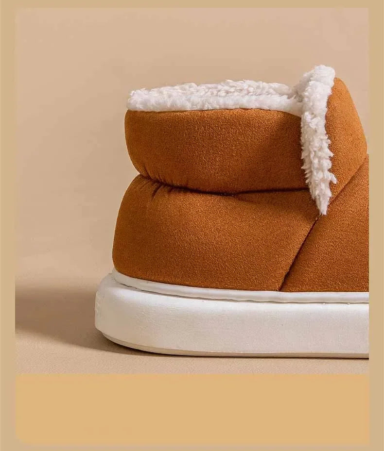Fashion Winter Women Boots 2025 New Men Cotton Boots Outdoor Snow Boots for Female Soft Sole House Shoes Non-Slips Shoes