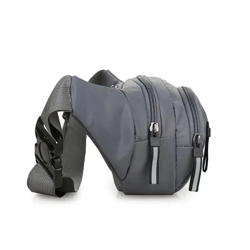 Men's Large Capacity Fitness Waist Pack Portable Anti Theft Ultra Thin Small Chest Bag Sports Outdoor Leisure Running Waist Bag