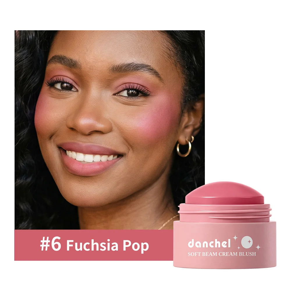 Natural Looking Matte Blush Stick Waterproof Long Lasting Hydrating Blendable Cream Blush Balm Lightweight Cheek Makeup Cosmetic