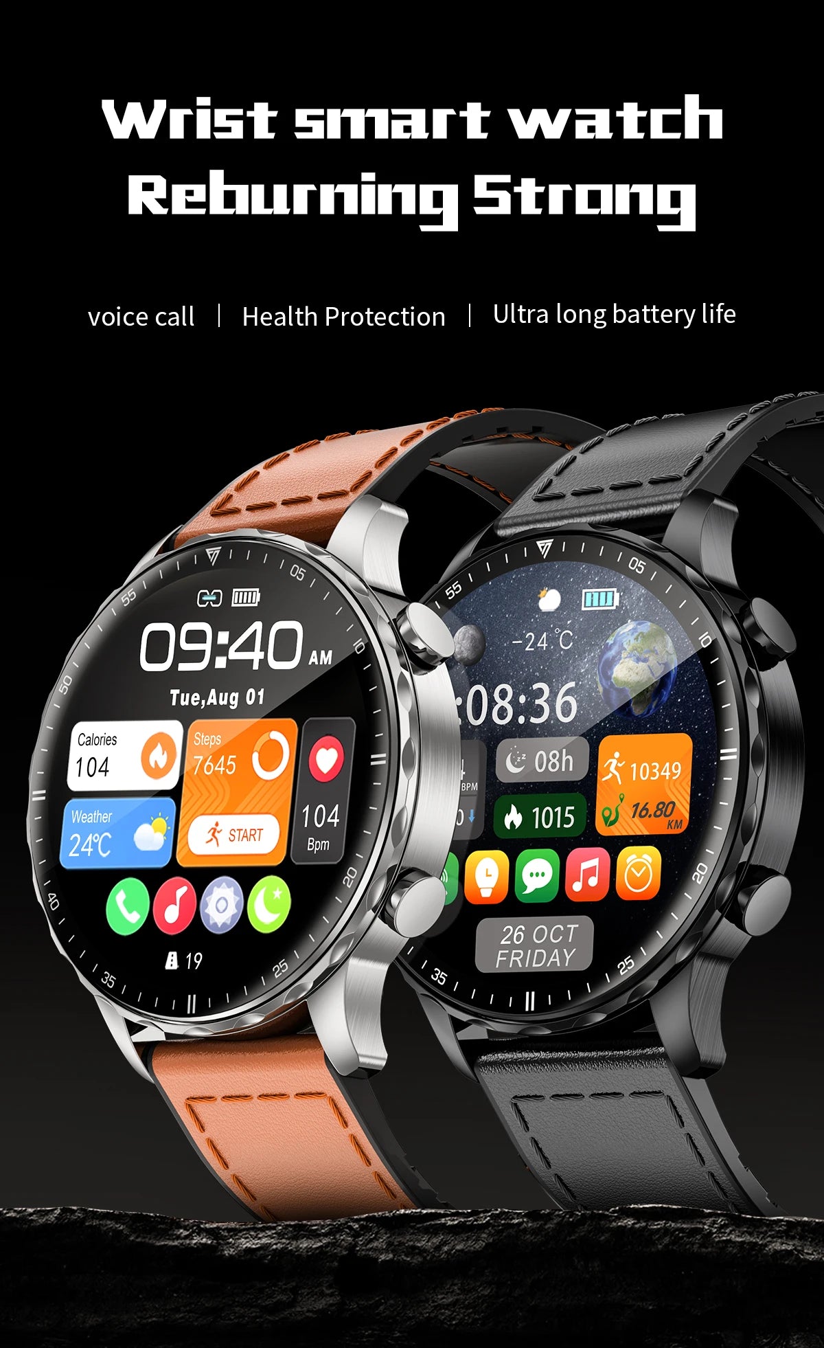 LIGE New Smart Watch 1.53'' 360*360 Full Touch Screen Outdoor Waterproof Bluetooth Call Watches Sports Fitness Man smart watches
