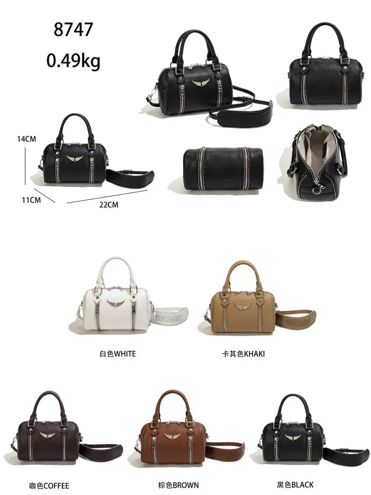 Famous design zipper women's crossbody bag, fashionable women's chain shoulder bag, modern trendy style handbag