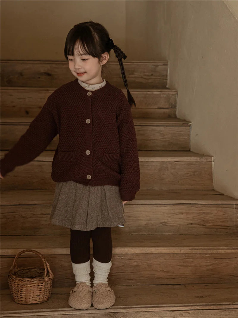 MILANCEL 2026 Winter Girls Pants Warm Plush And Thicken Leggings 6 Colors Children Leggings