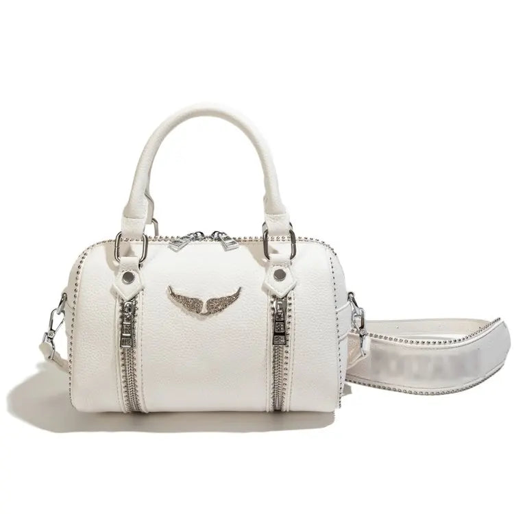 Famous design zipper women's crossbody bag, fashionable women's chain shoulder bag, modern trendy style handbag